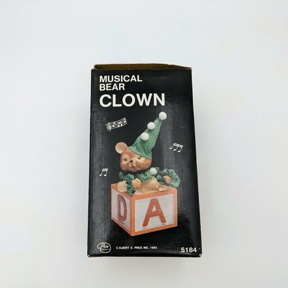 Vintage Musical Bear Clown Wind-Up - Used in Box (Albert E Price, 1983) - Picture 2 of 12